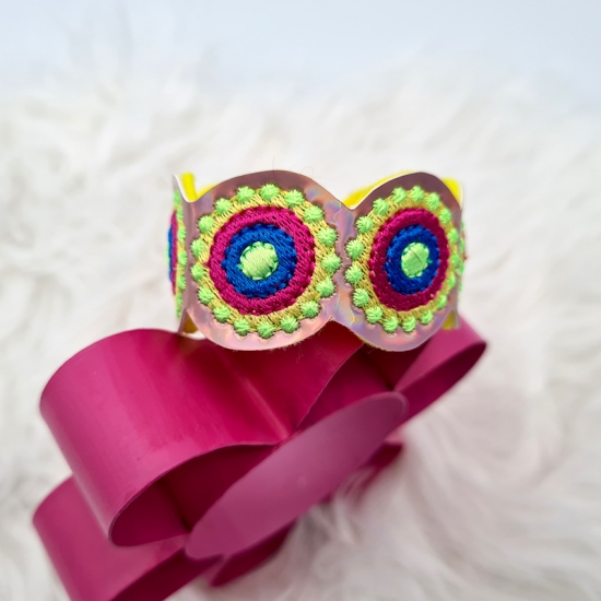 Preview: Armband in gelb/blau, 17cm lang